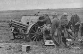 Haubica 100/17, podczas bitwy pod Guadalajara w czasie wojny domowej w Hiszpanii.