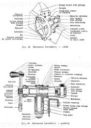 Mechanizm kierunkowy – widok i przekrój.  