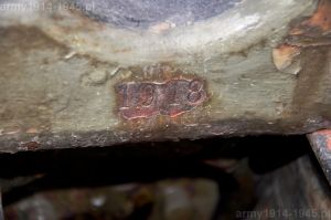Bicie na górnej części nasady zamka haubicy: 10 cm M 16 G. H. czyli 10 cm Model 16 Gebirgs Haubitze (fot. MWL)(Źródło: MSZ) 