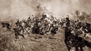 Jerzy Kossak „Bój pod Dytiatynem”, centralna część tryptyku (źródło: Muzeum Wojska Polskiego w Warszawie)