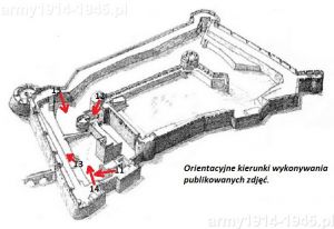Orientacyjne kierunki wykonywania zdjęć dla fotografii od 11 do 15. 