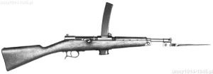 Beretta Mod. 18 z rozłożonym bagnetem. 