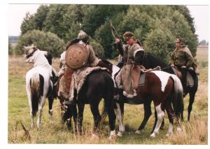 Na planie filmu „Tatarzy polscy”, 1999r.
