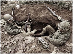Przeczyce. Rekonstrukcje walk w lesie Hurtgen jesienią 1944 roku.