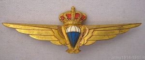 Niezwykle cenny metalowy znaczek oznaczał otrzymanie „nieoficjalnego” patentu skoczka spadochronowego w Castel Benito. Rzym uznał te patenty dopiero 15 stycznia 1939 r. (mymilitaria.it)